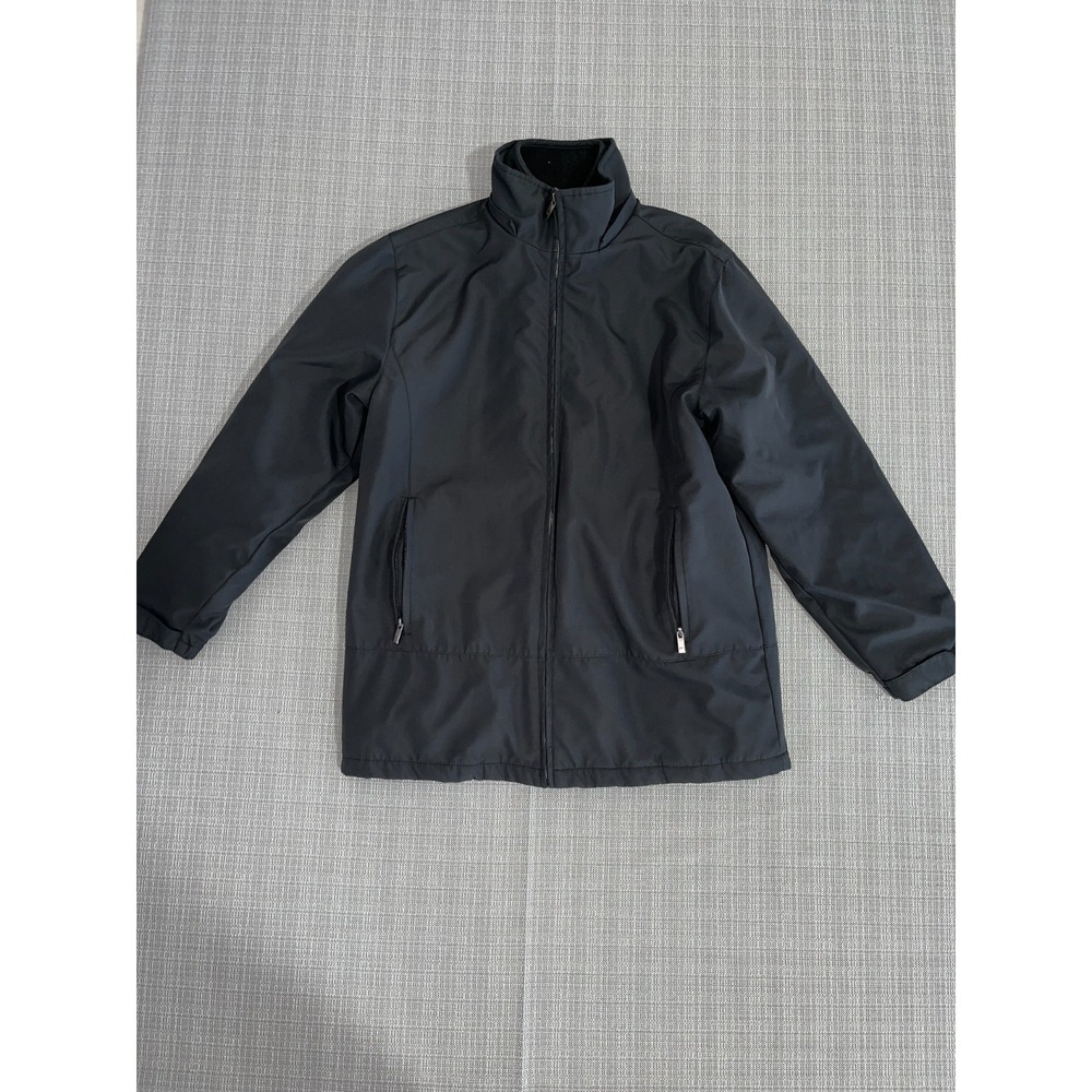 Weatherproof Protective Rain Coat Mens Medium Black Mock Neck Full Zip Winter